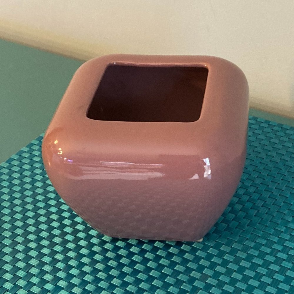 Mauve Vase Flower Pot Planter Vintage Haeger 1980's EUC
